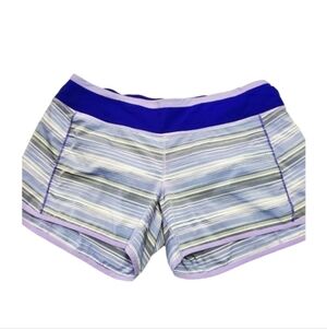 Lululemon workout shorts stripe purple